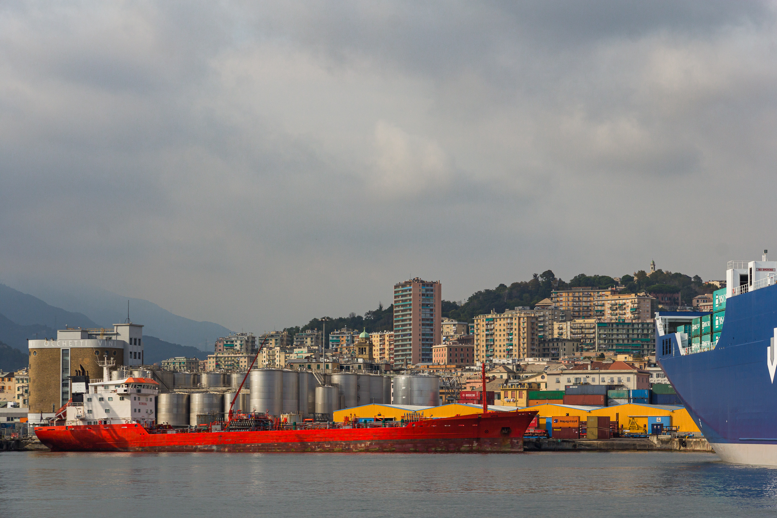Am Ziel: der Hafen von Genua nach sechs Tagen und 464 Kilometern